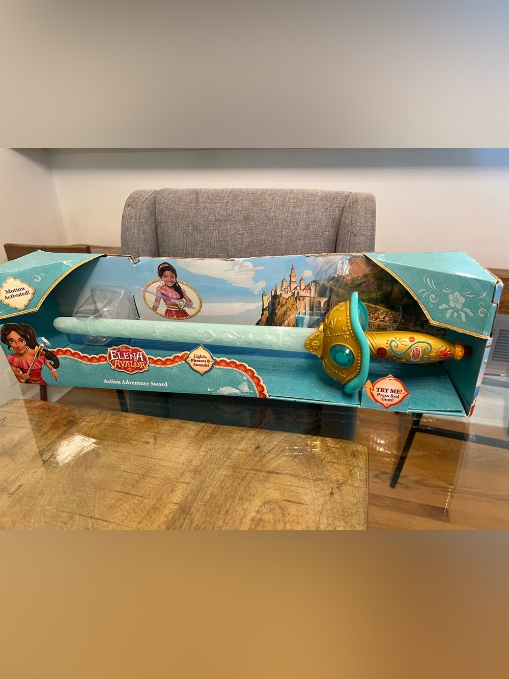 Disney Elena of Avalor Light-Up Sword - Teal and Gold